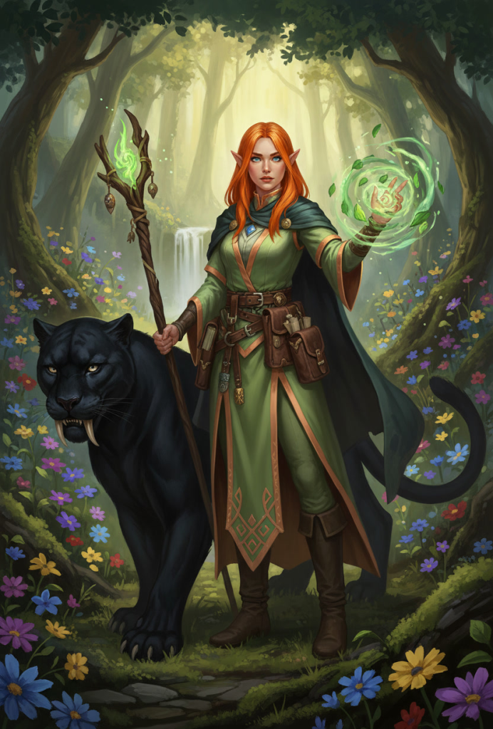 Female Half-Elf Druid Pathfinder Kingmaker portrait