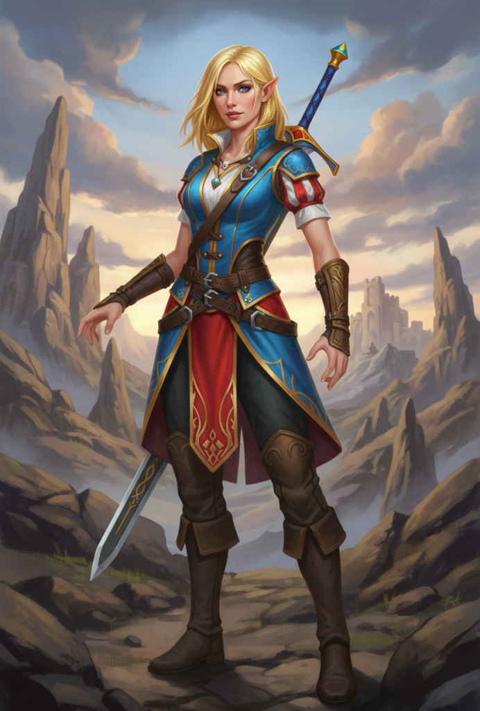 Female Half-Elf Fighter Pathfinder Kingmaker portrait