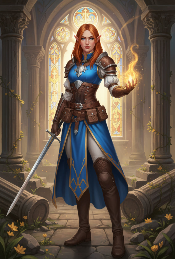 Female Half-Elf Fighter Pathfinder Kingmaker portrait