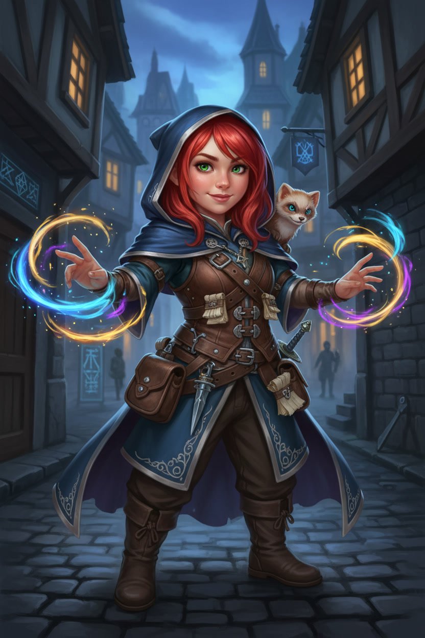 Female Halfling Rogue Arcane Trickster Pathfinder Kingmaker portrait