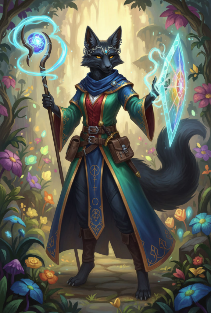 Female Kitsune Wizard Pathfinder Wrath of the Righteous portrait