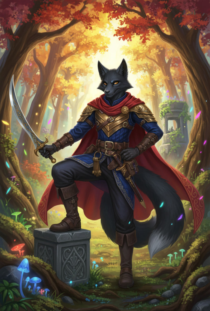 Male Kitsune Fighter Pathfinder Wrath of the Righteous portrait