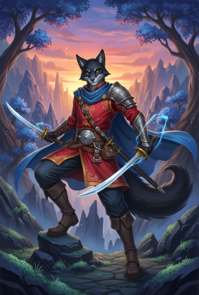 Male Kitsune Fighter Pathfinder Wrath of the Righteous portrait