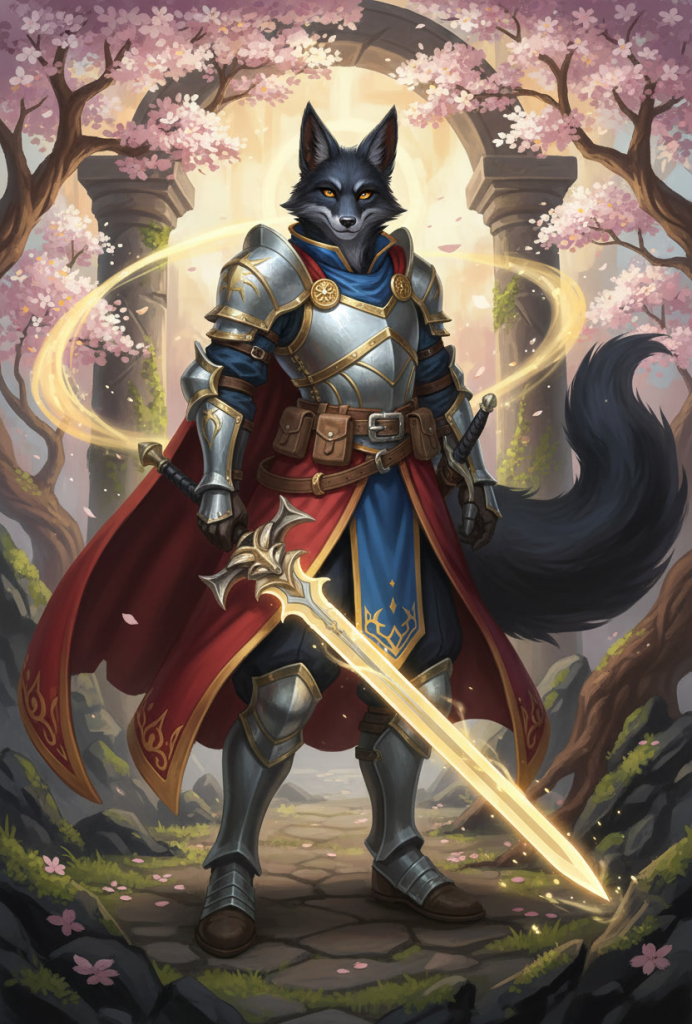 Male Kitsune Paladin Pathfinder Wrath of the Righteous portrait