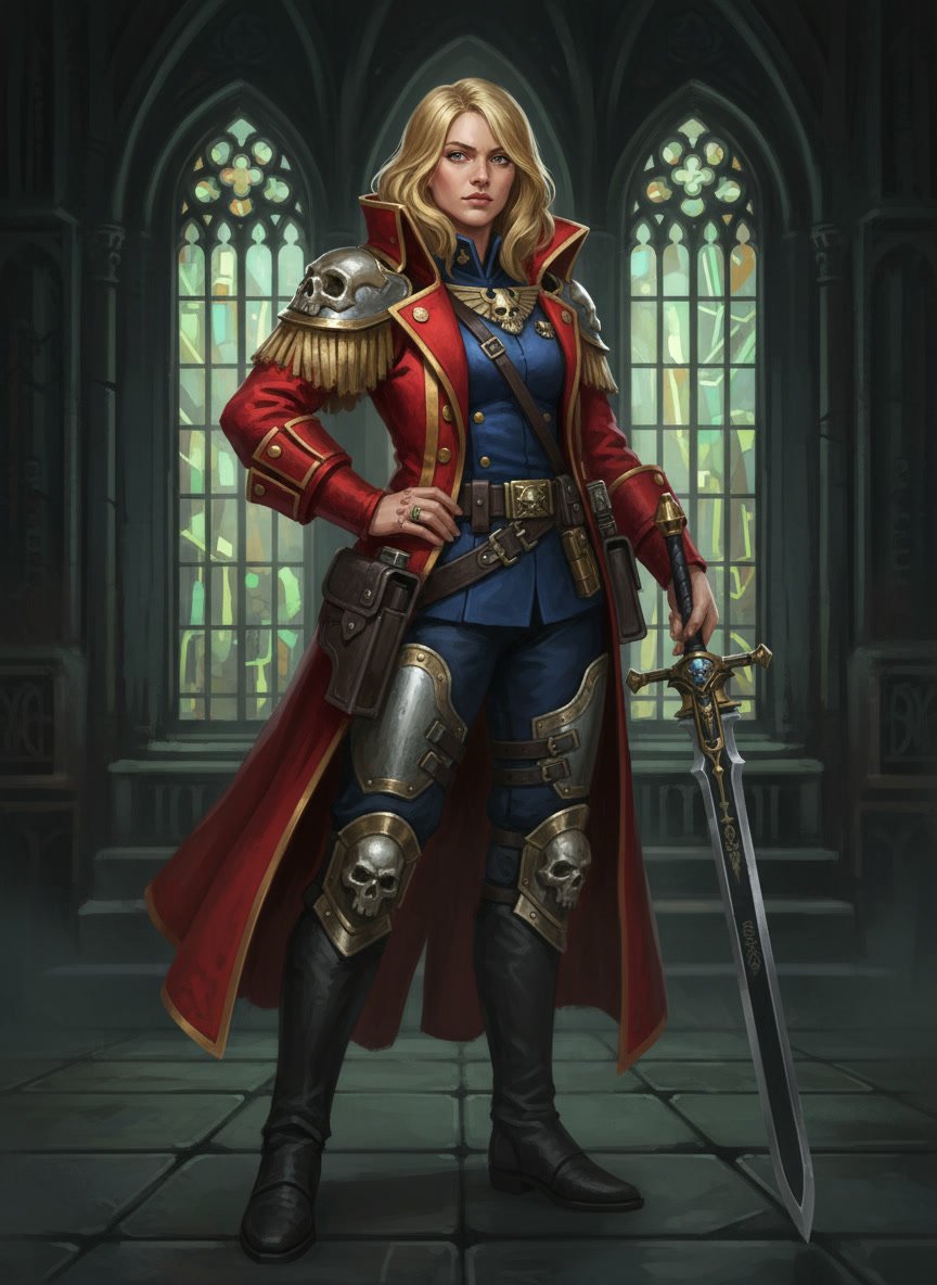 Female Officer Warhammer 40k Rogue Trader portrait