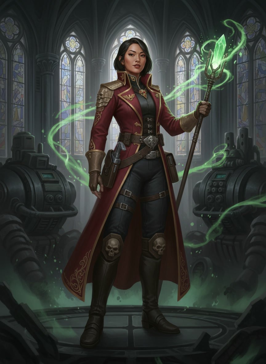 Female Officer Warhammer 40k Rogue Trader portrait