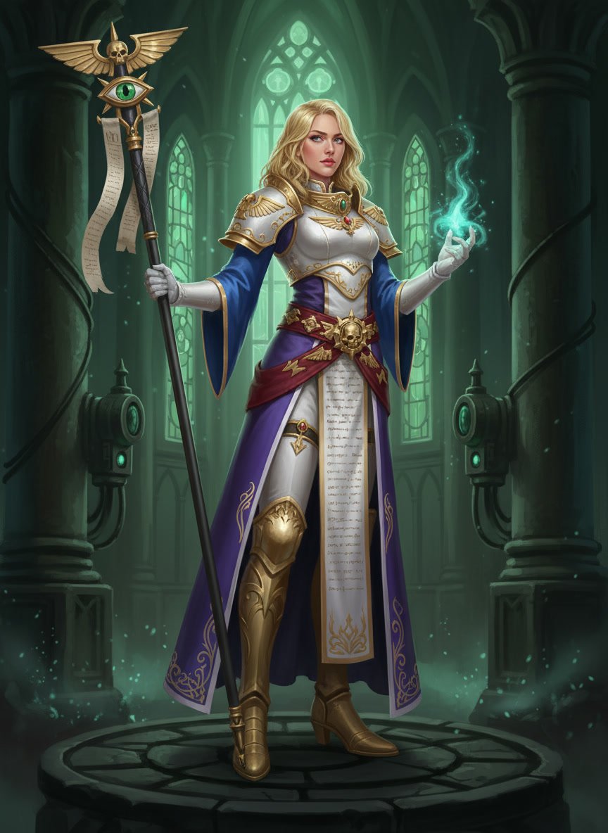 Female Officer Warhammer 40k Rogue Trader portrait