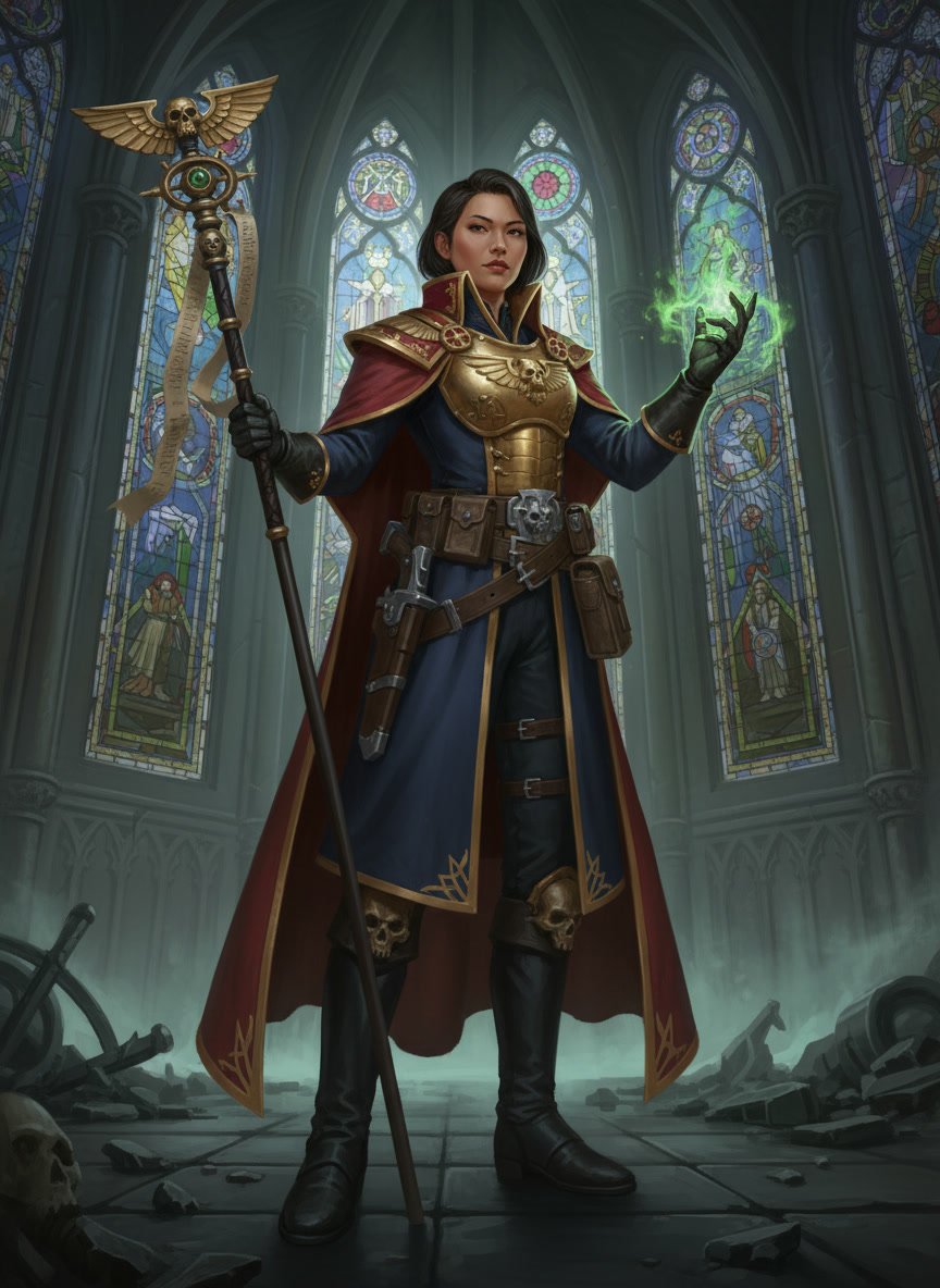 Female Officer Warhammer 40k Rogue Trader portrait