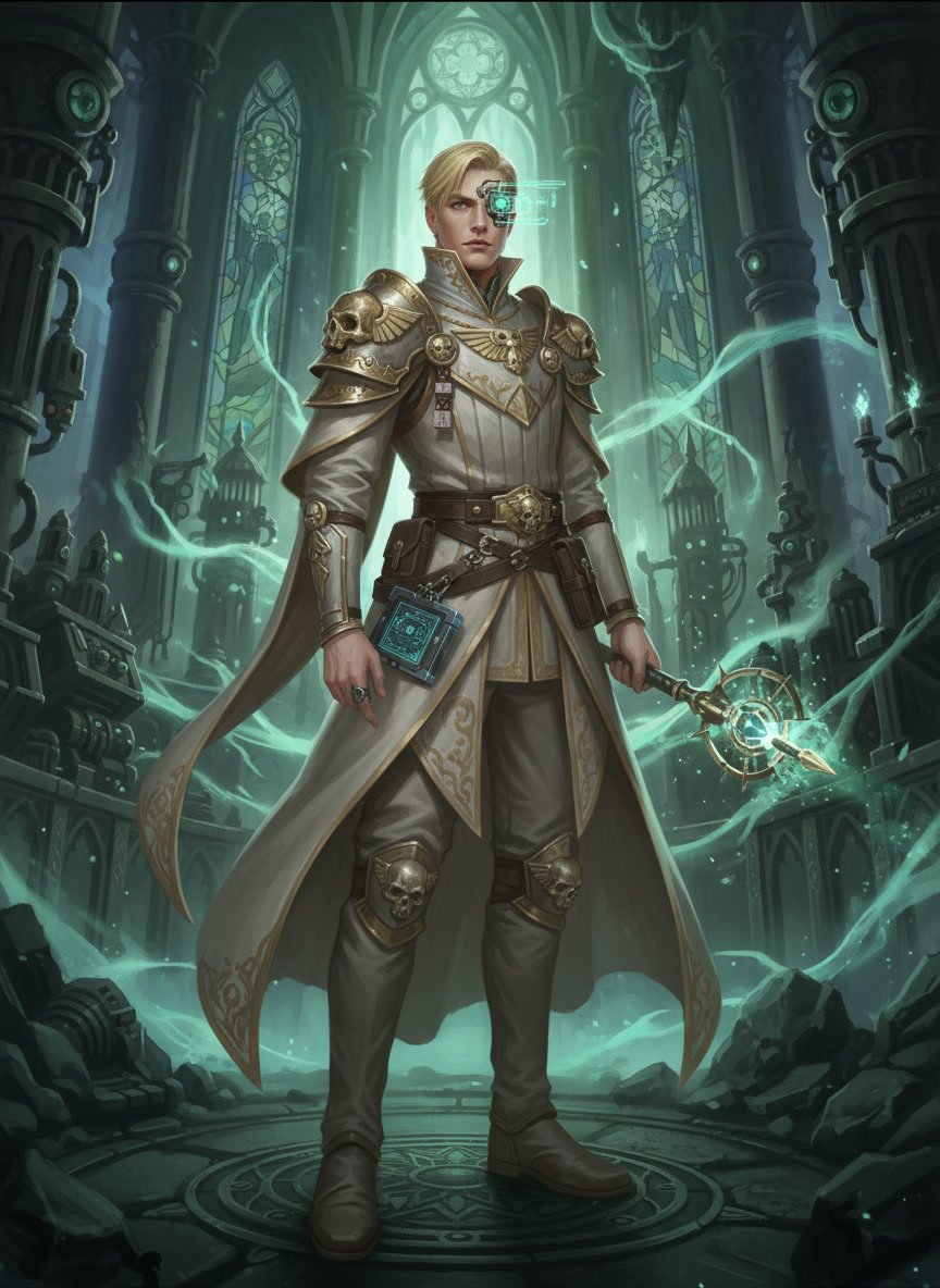 Male Officer Warhammer 40k Rogue Trader portrait