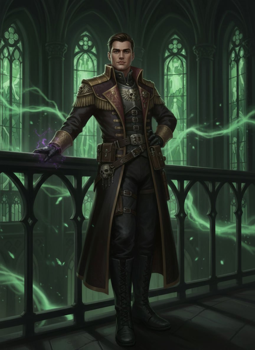 Male Officer Warhammer 40k Rogue Trader portrait