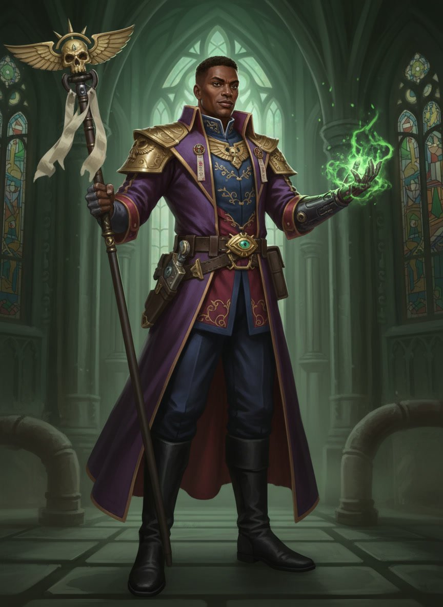 Male Officer Warhammer 40k Rogue Trader portrait