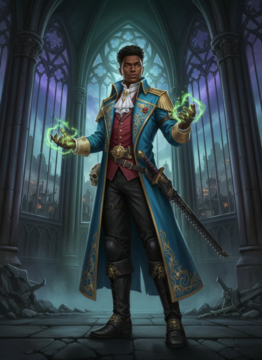 Male Officer Warhammer 40k Rogue Trader portrait
