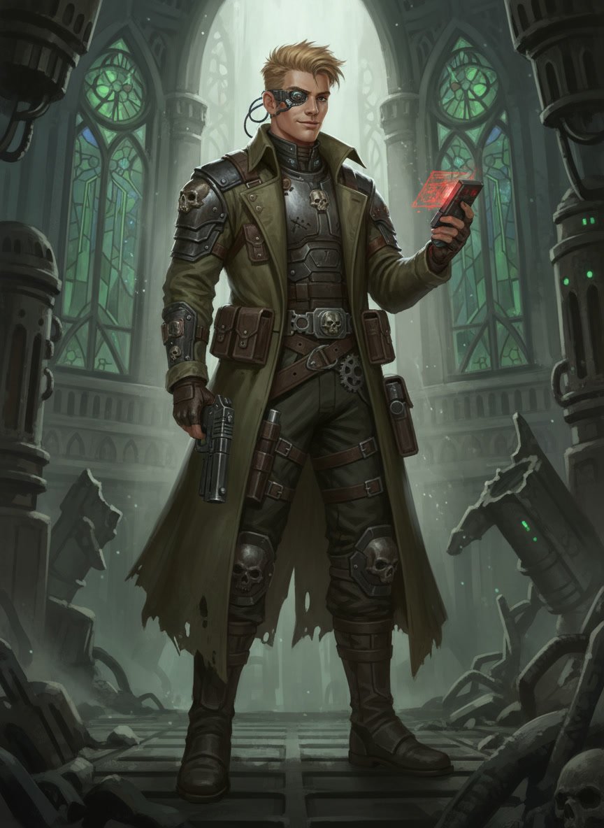 Male Operative Warhammer 40k Rogue Trader portrait