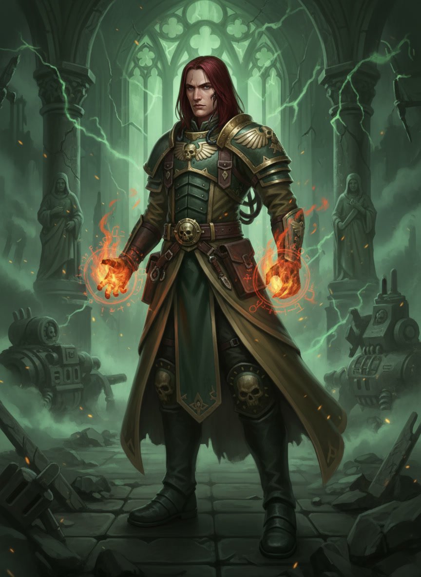 Male Operative Warhammer 40k Rogue Trader portrait