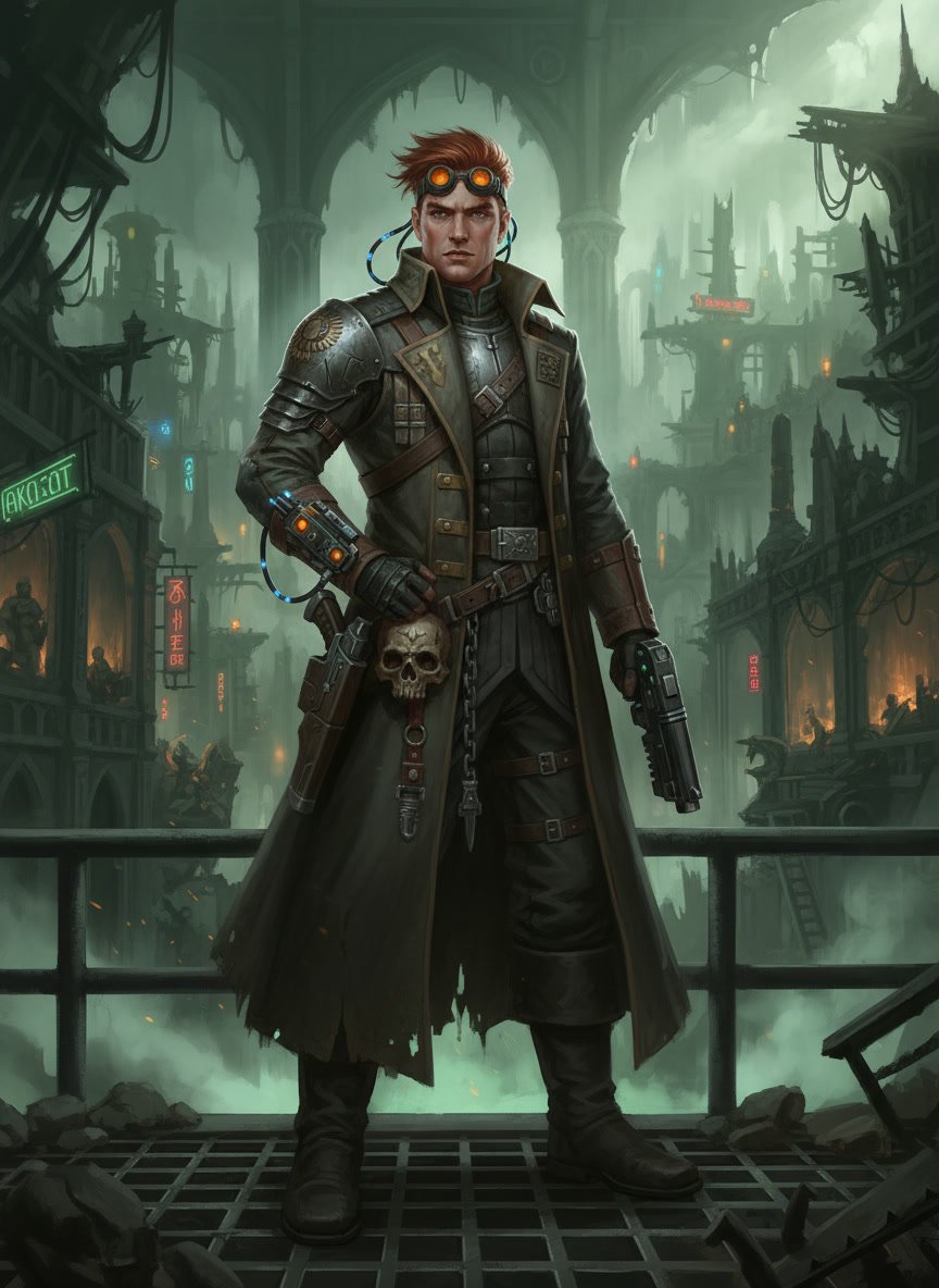 Male Operative Warhammer 40k Rogue Trader portrait