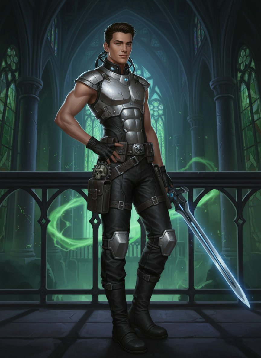 Male Warrior Warhammer 40k Rogue Trader portrait